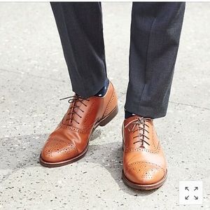 J. Crew Ludlow semi-brogue oxford in English Tan